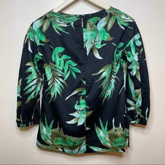 Lauren Ralph Lauren Floral Leaf Print Blouse - Picture 4 of 8